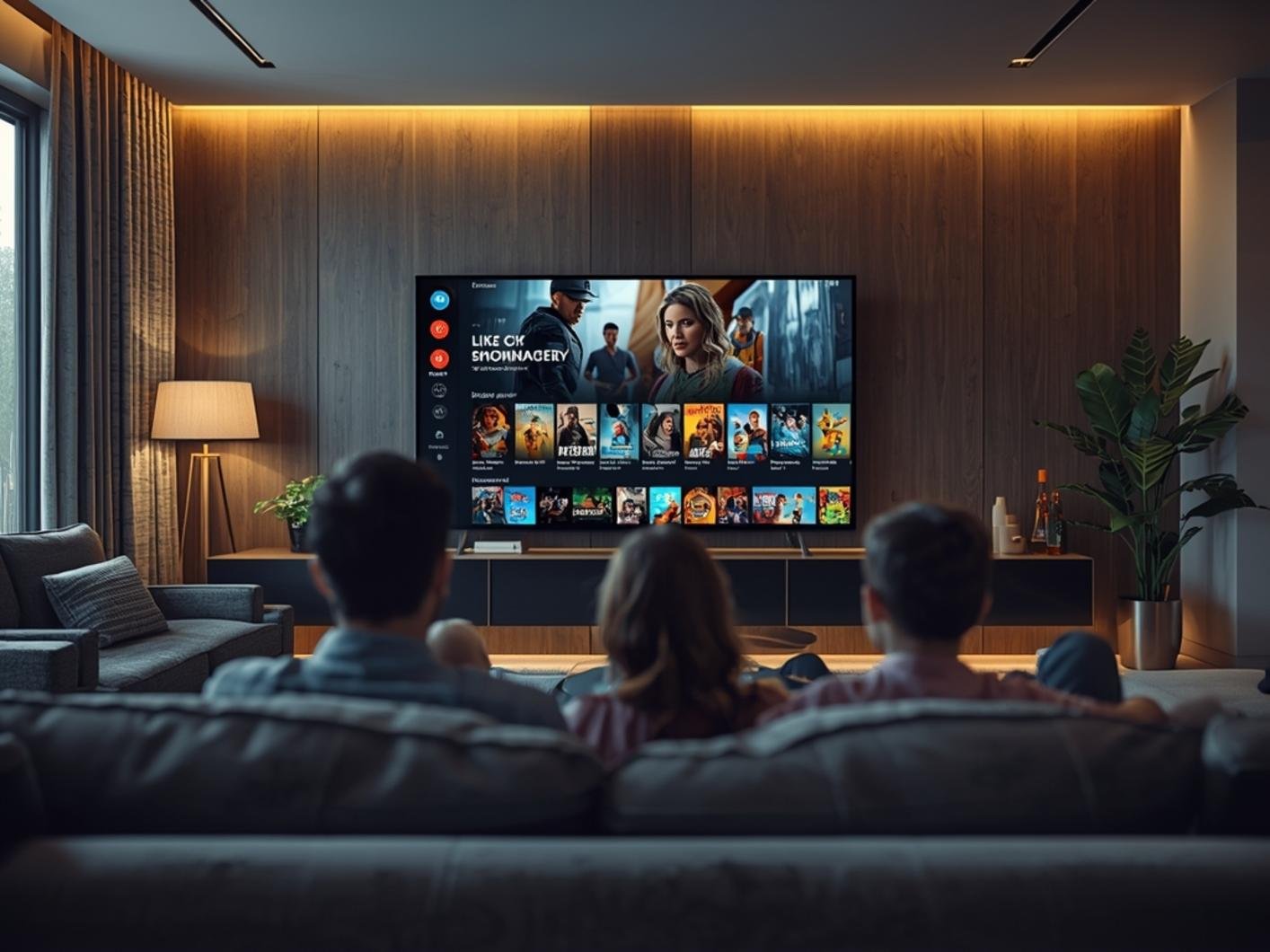 Step-by-step IPTV comparison UK setup guide showing STREMOVA on a Smart TV with channel list displayed